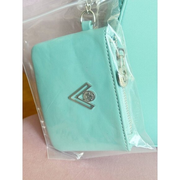 Valentino Orlandi Embossed Teal Vegan Leather Crossbody Bag w/ Wallet NWT - Picture 4 of 6